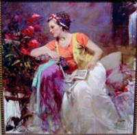 Pino Daeni - Impression oil painting.